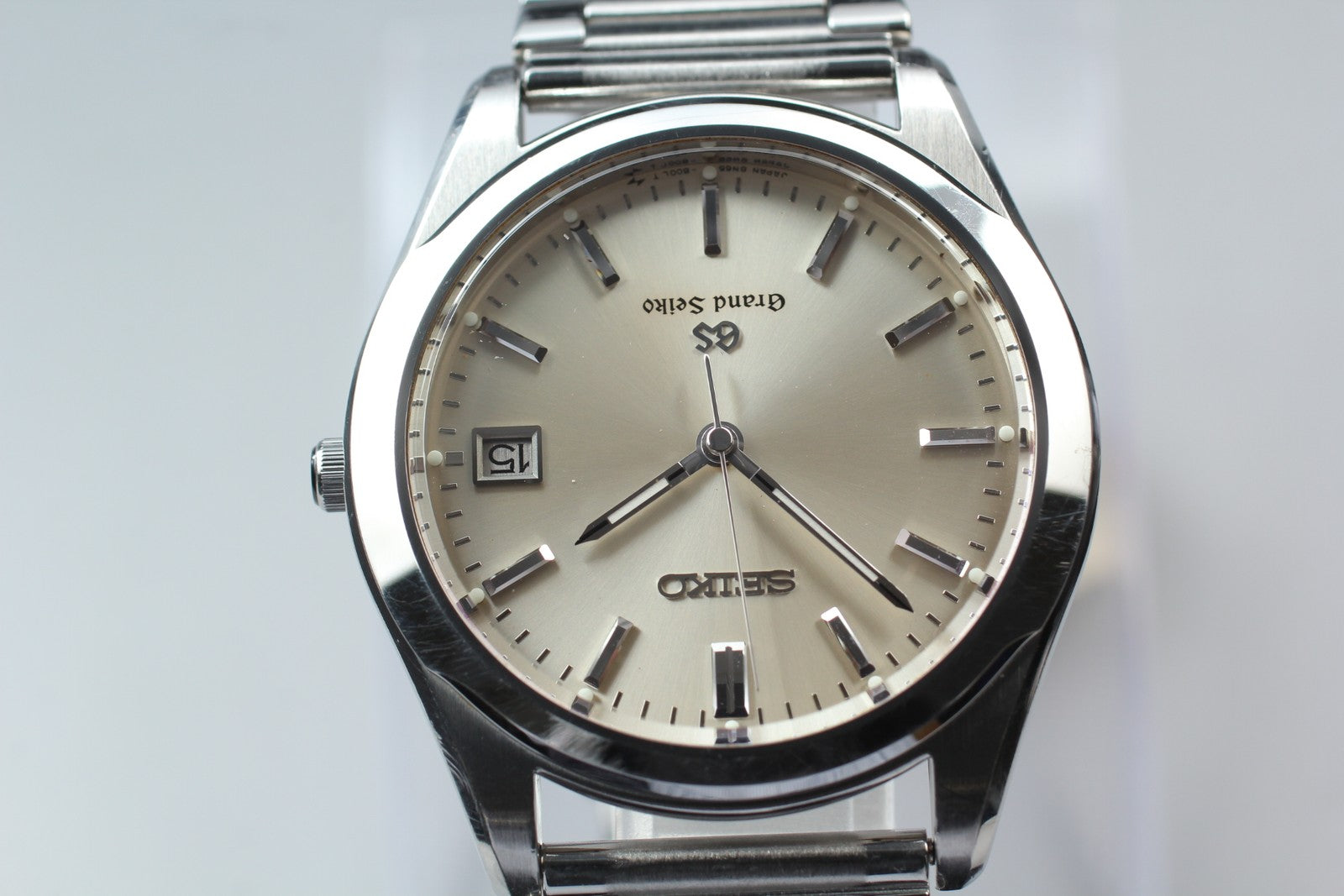 New Batt SEIKO Grand Seiko 8N65-8000 SBGG003 Silver Men's Quartz Watch 36mm JP
