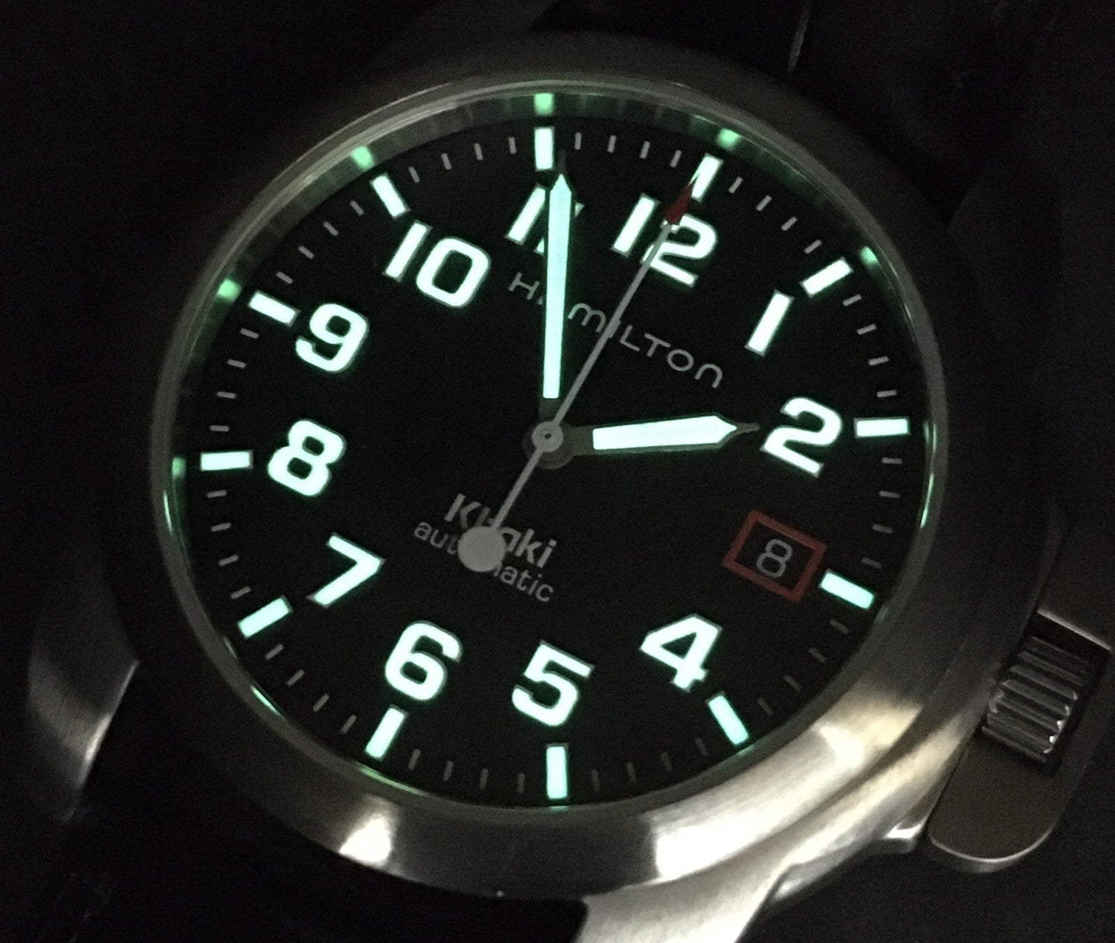 [Exc+5 Box] Hamilton Khaki Date Automatic 6311 Black Silver 40mm Men's Watch