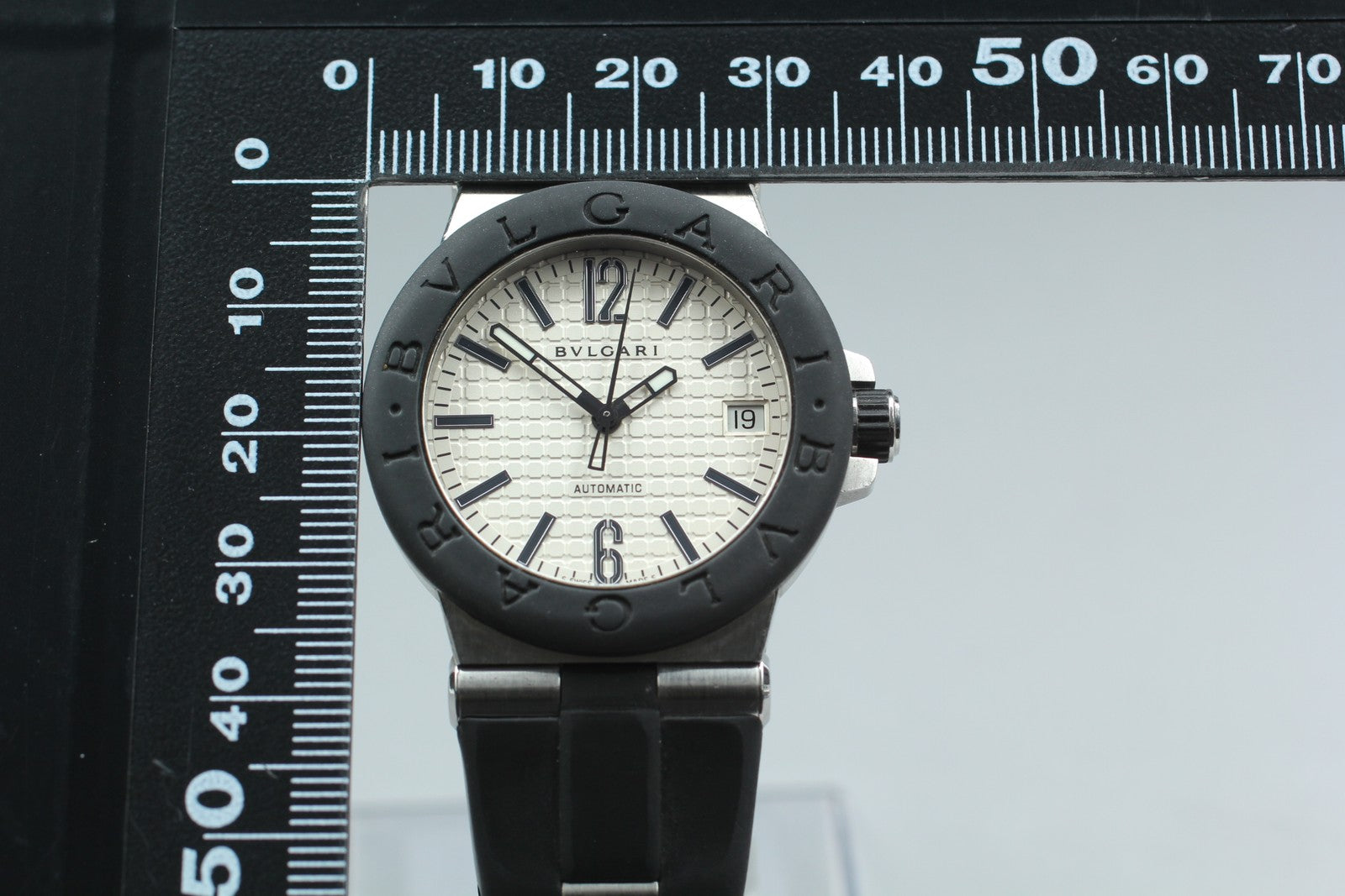 [Exc+5] BVLGARI Diagono DG35SV Silver Dial Automatic Men's Watch 36mm From JAPAN