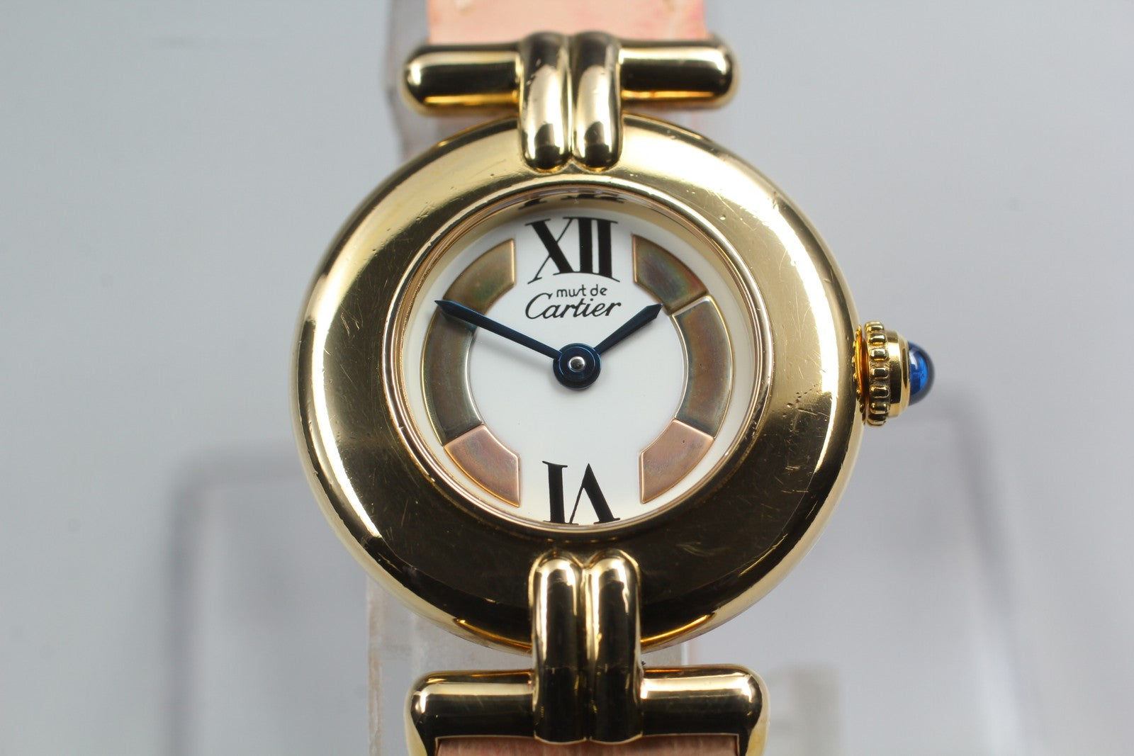 Vintage [Exc+5] Cartier Must Colisee Vermeil 590002 Pink Women's Quartz Watch