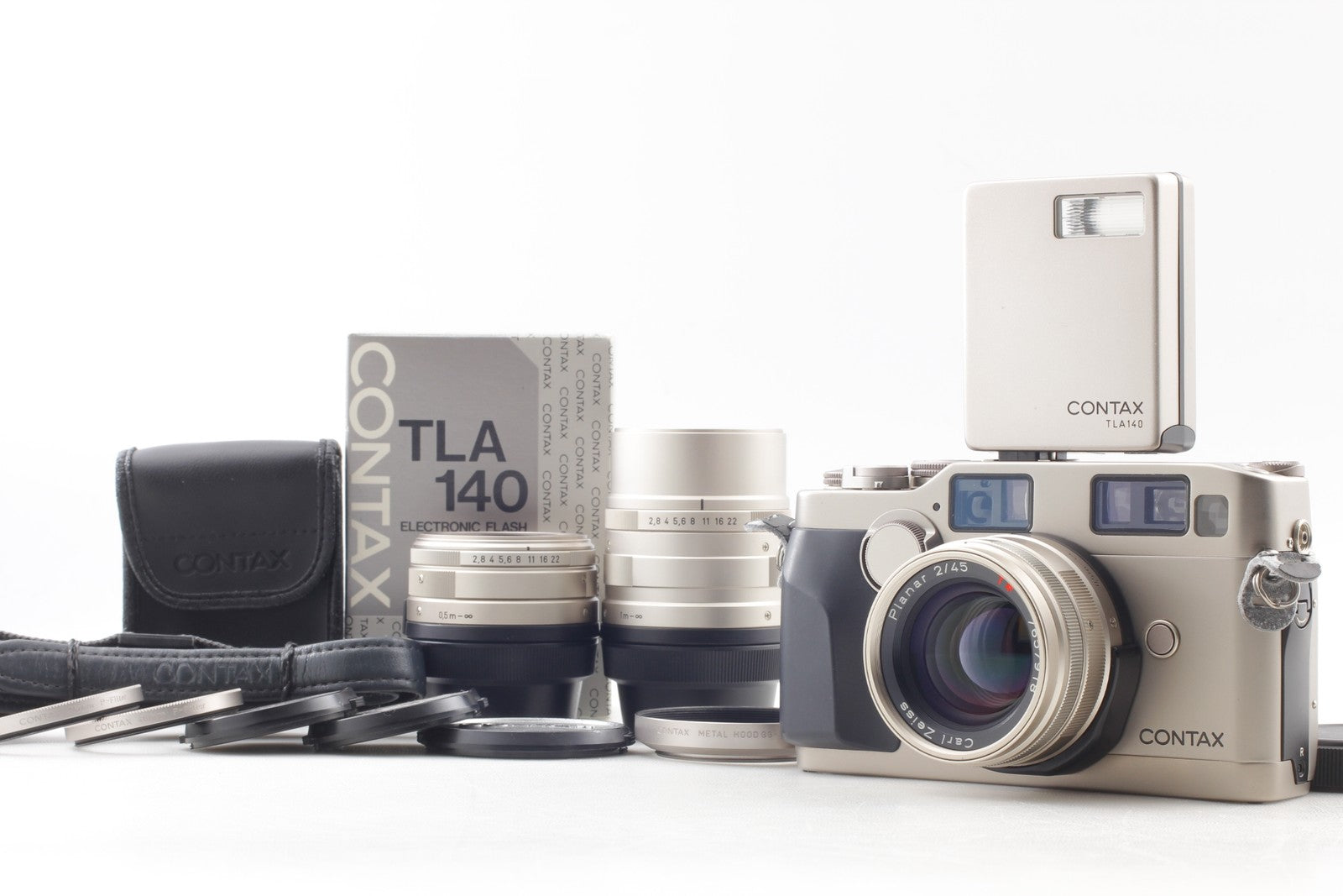 Cla'd [N MINT+++] 3 Lens TLA140 Contax G2 G2D Film Camera + 28mm 45mm 90mm JAPAN