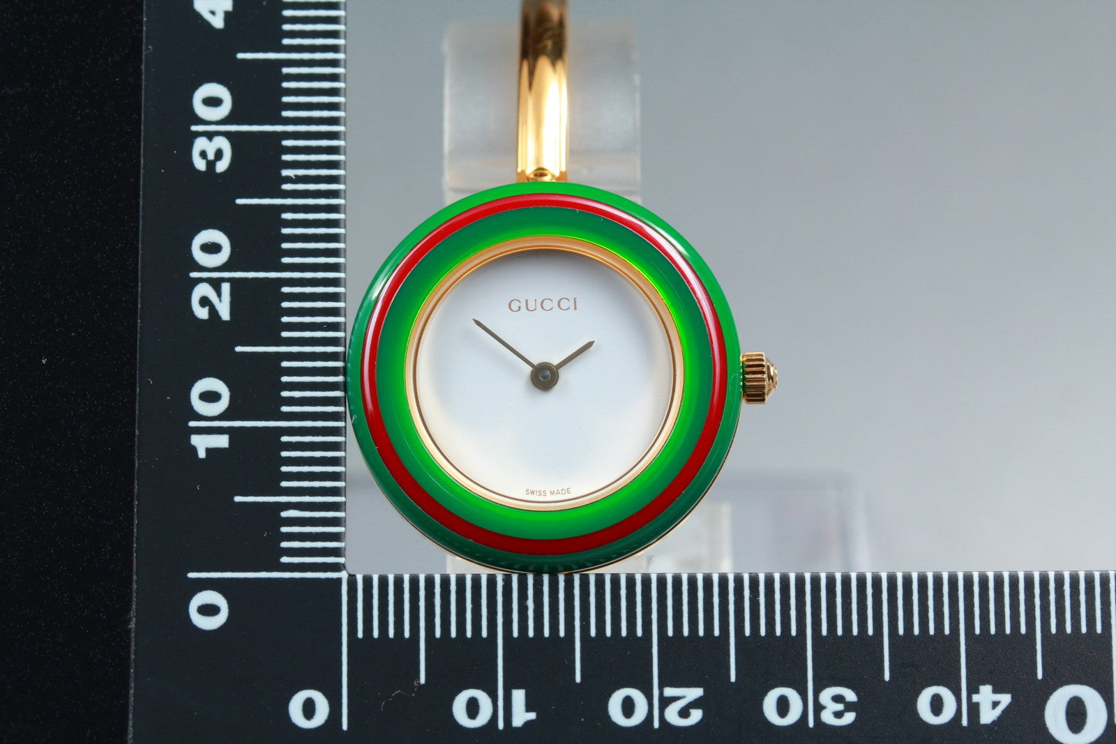 New Batt Gucci Change Bezel 11/12.2 12Color Women's White Quartz Watch JP