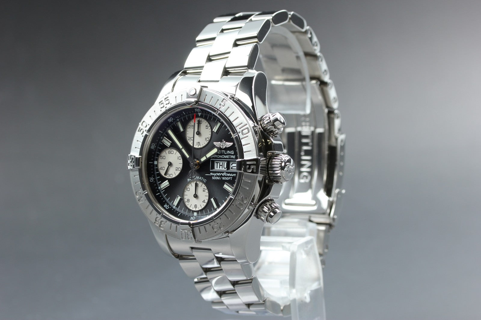 [Polished] BREITLING Superocean Chronograph A13340 Black 41mm AT Men's Watch Box