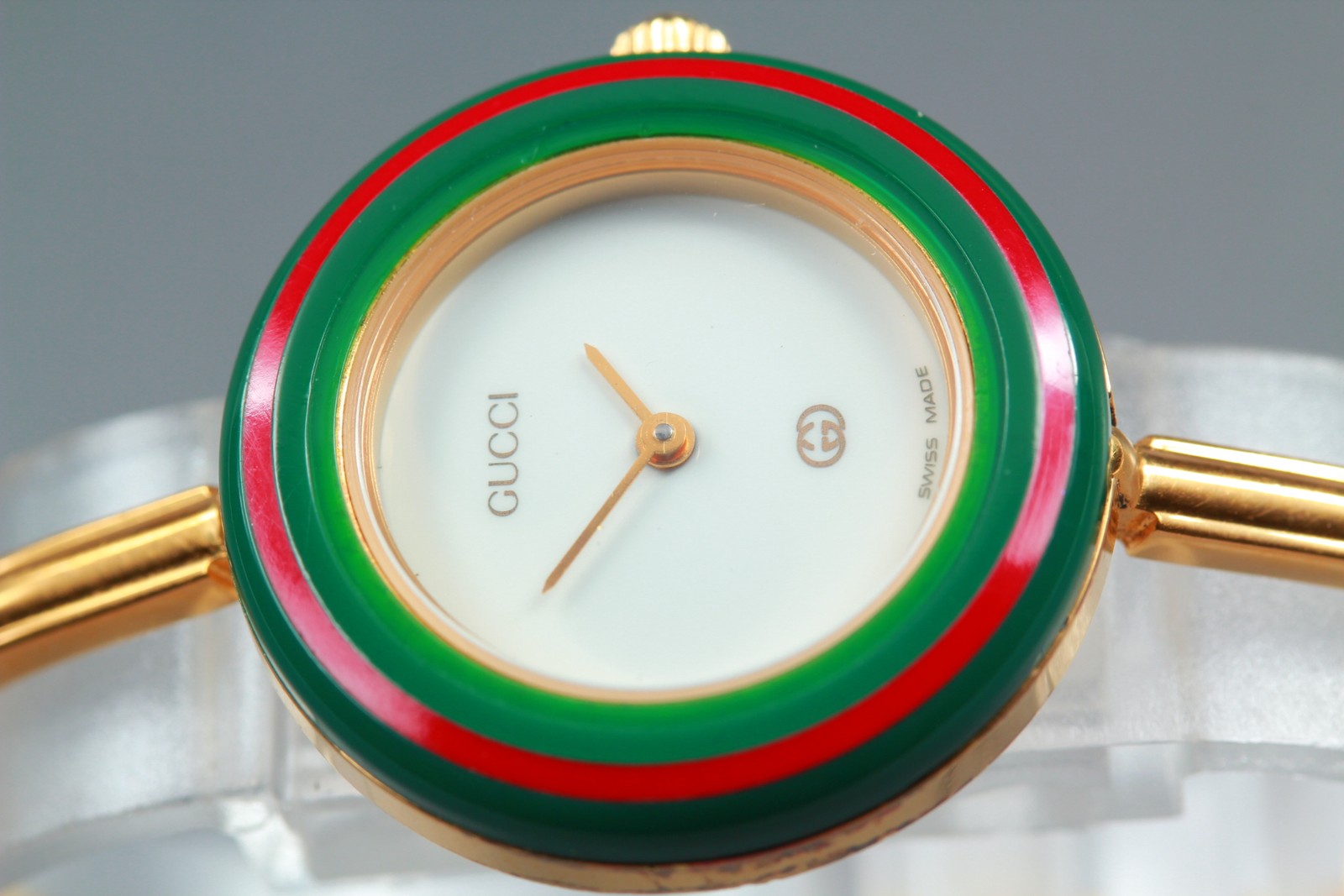 New Batt Gucci 11/12 Change Bezel 12 Colors Gold Quartz Women's Watch From JAPAN