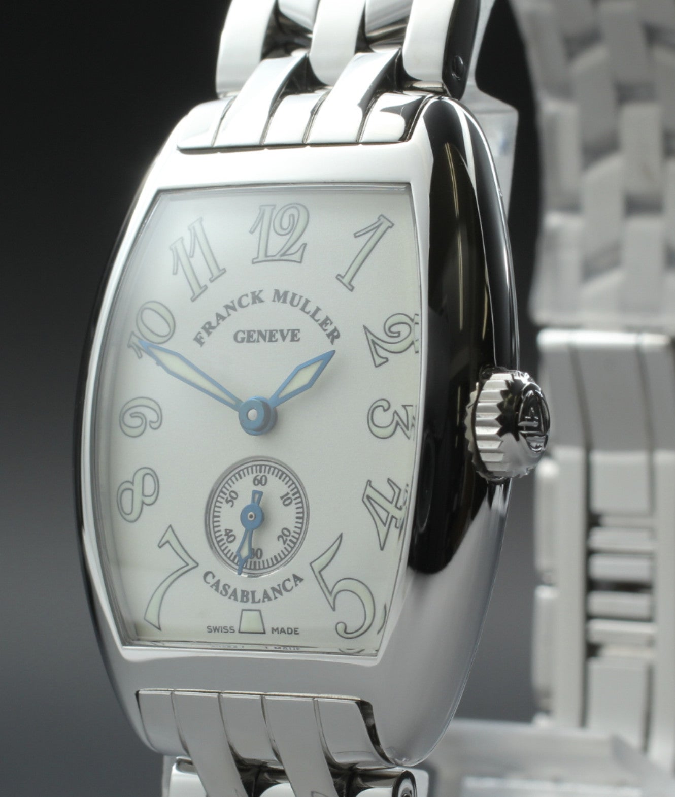 [Near MINT Box] Franck Muller Tonneau Curvex 1750S6 Silver Manual Women's Watch