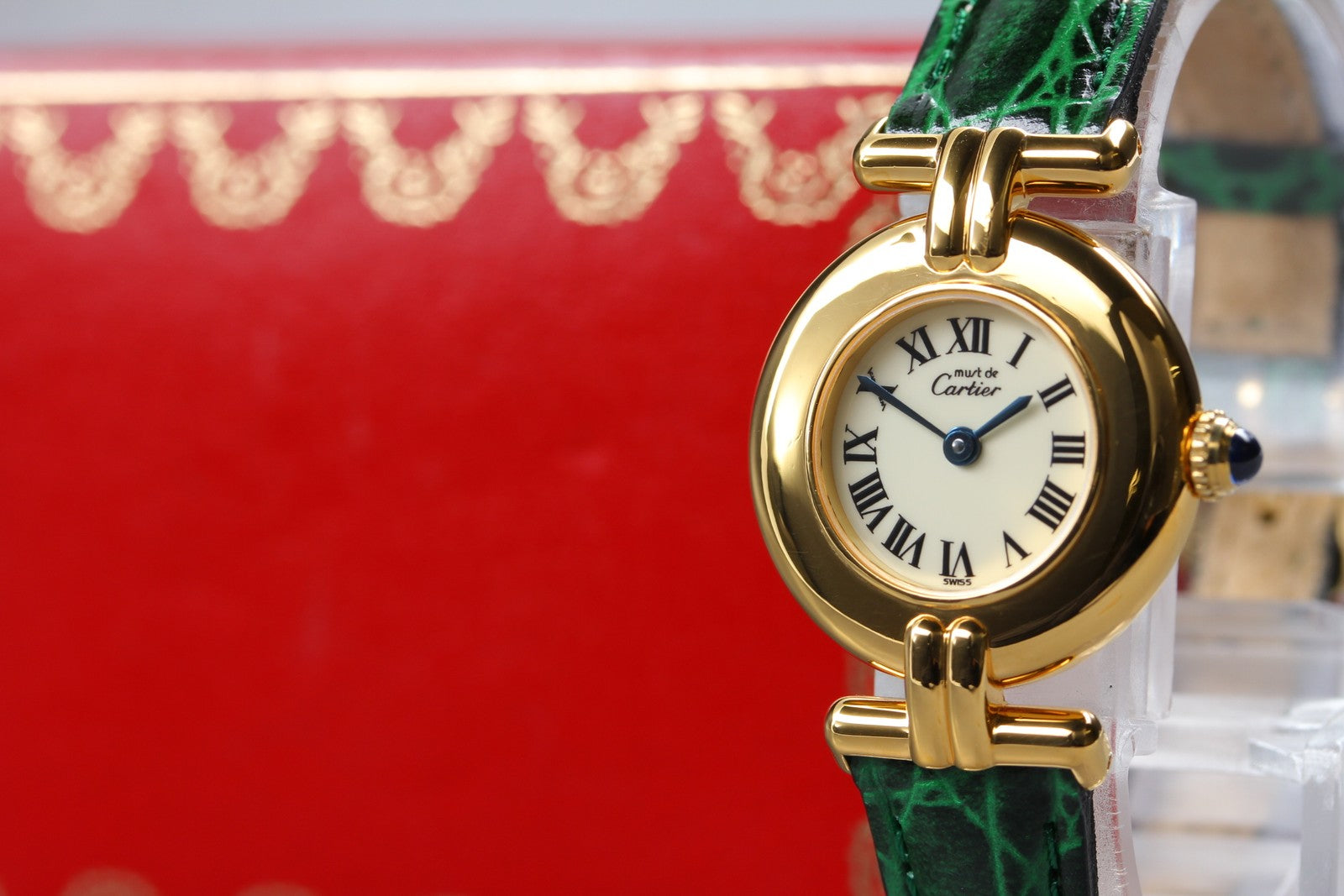 Vintage [Near MINT- Box] Cartier Must Colisee Vermeil 590002 Women's Qz Watch