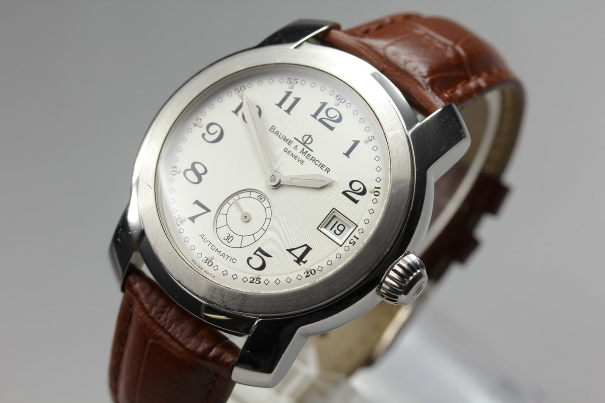 BAUME＆MERCIER Capeland MV045221 Automatic White Date Men's Watch 39mm JAPAN