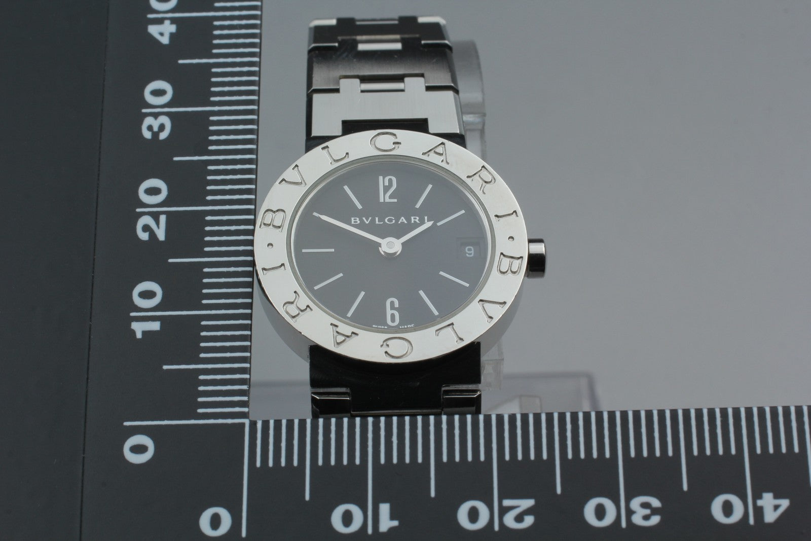 [Exc+5 Box] BVLGARI BVLGARI BVLGARI BB23SS Black Silver 23mm Women's Qz Watch