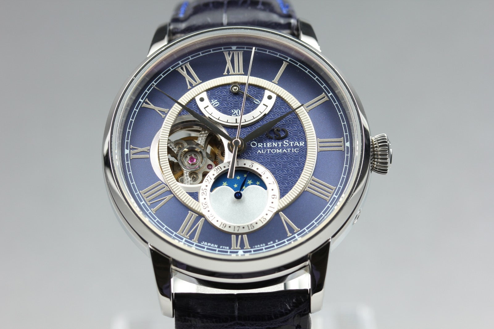 Orient Star Mechanical Moon Phase F7X6-UAA0 Blue Automatic Men's Watch [Box]