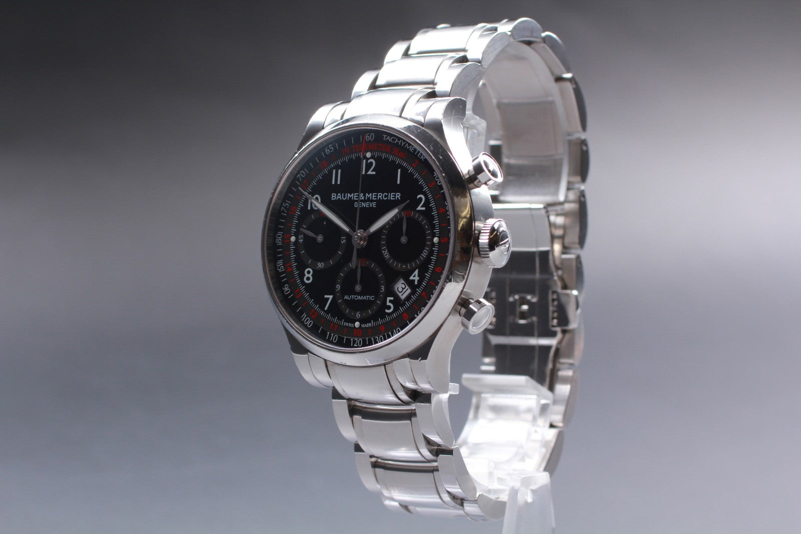 Baume & Mercier Capeland 65726 Black Chronograph Automatic Men's Watch 42mm JP