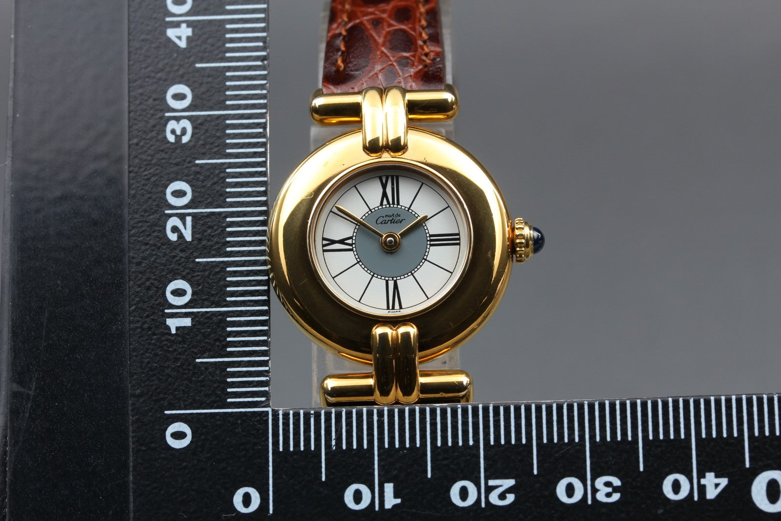 Vintage [Near MINT Box] Cartier Must Colisee Vermeil 590002 Women's Quartz Watch