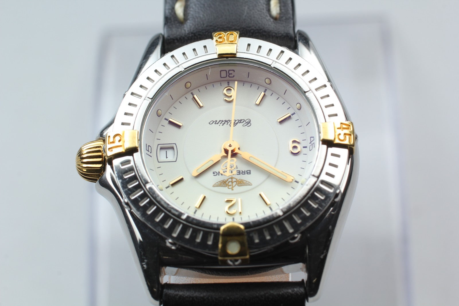 [Exc+5] BREITLING Callistino B52045 27mm Silver Black Quartz Women's Watch