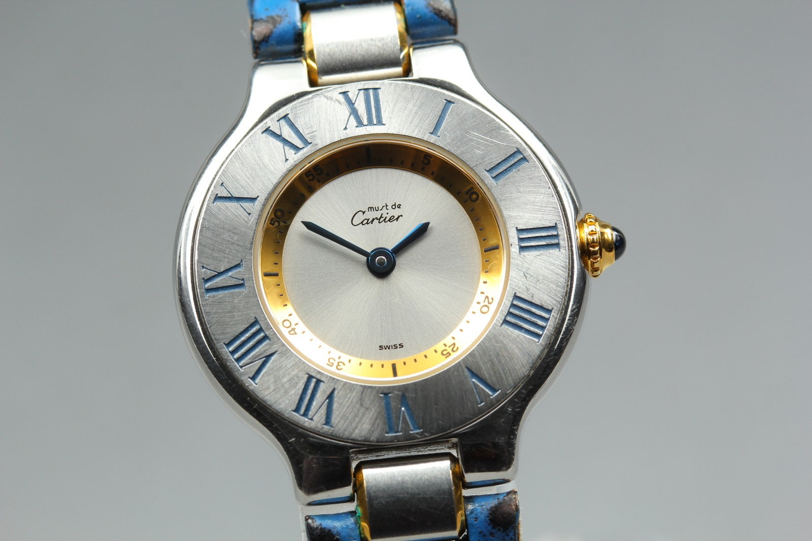 New Batt Cartier Must De 21 1340 Silver Dial Quartz Women's Watch 27mm Box JAPAN