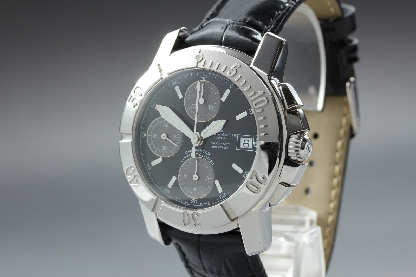 BAUME＆MERCIER Capeland 65352 Automatic Chronograph Black Men's Watch 40mm JP Box