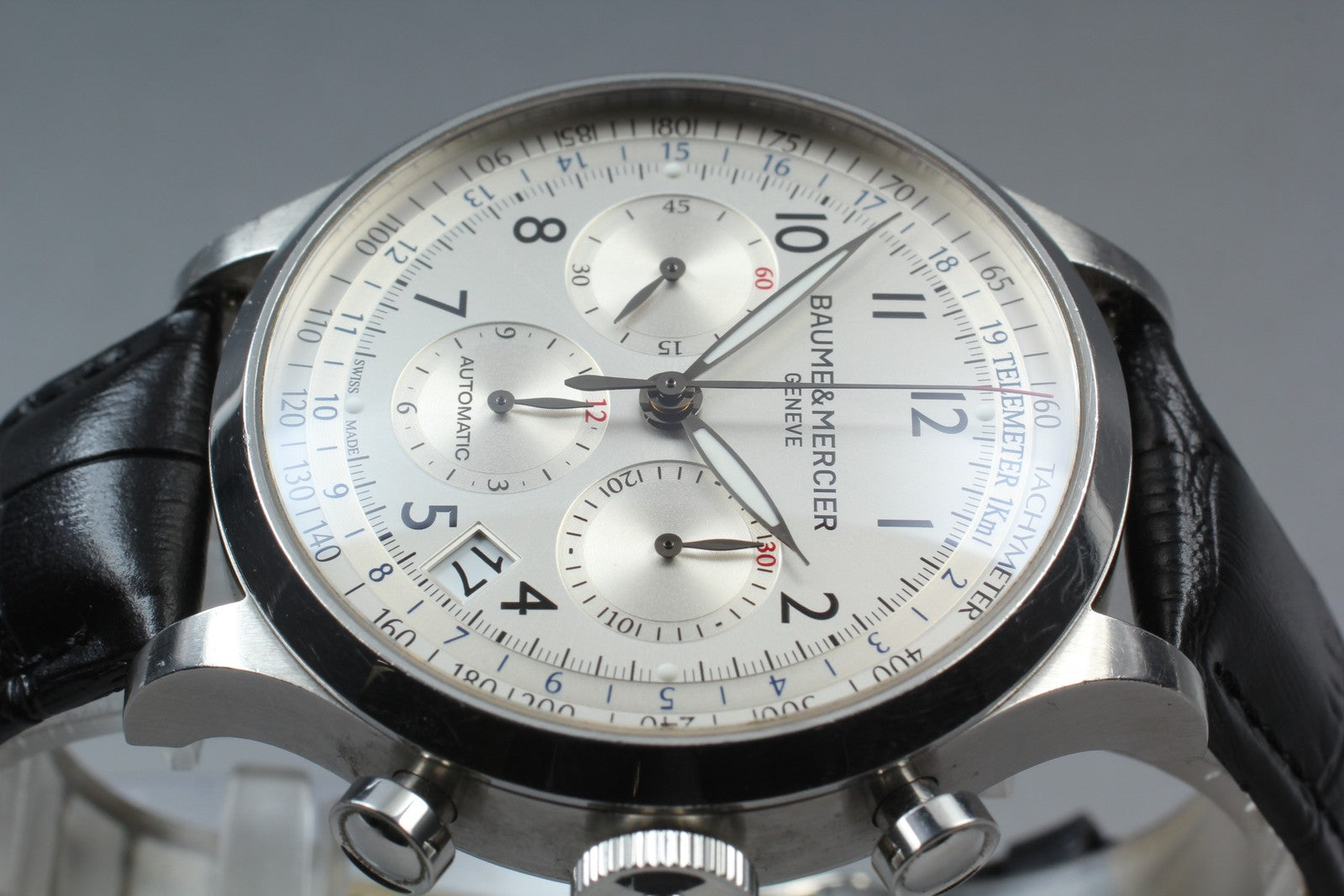 BAUME＆MERCIER Capeland 65716 Automatic Chronograph Date Men's Watch 44mm Exc+5
