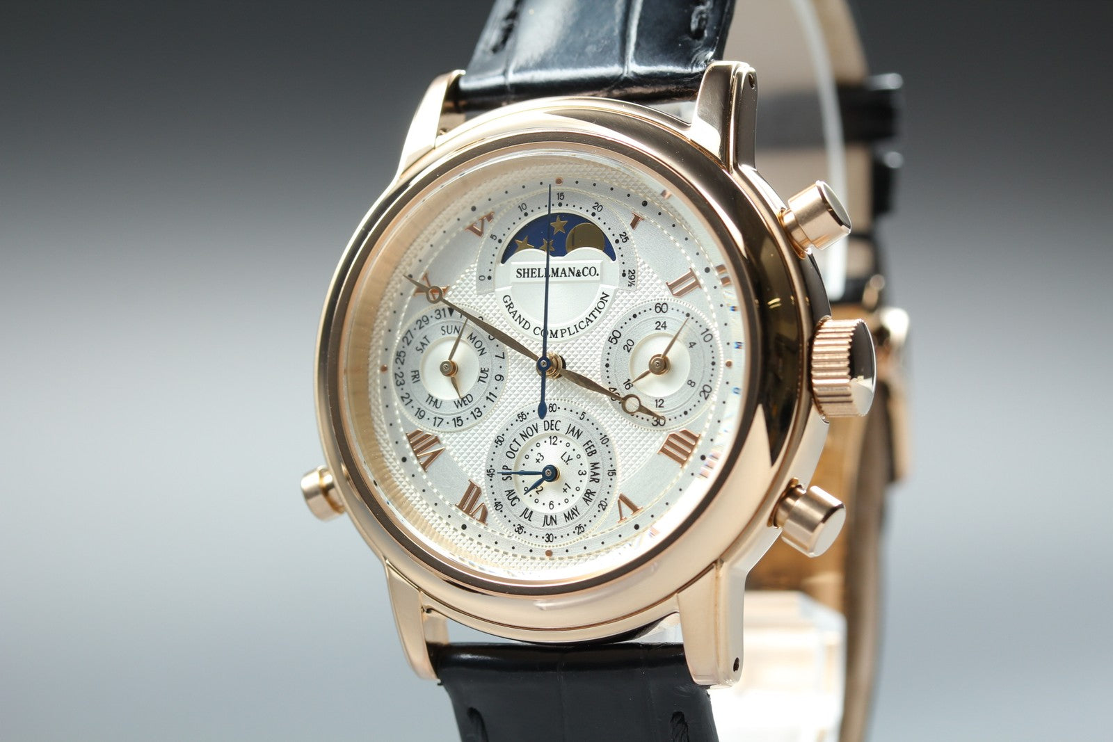 SHELLMAN Grand Complication Premium 6771-T011179TA Men's Qz Watch JAPAN [Box]