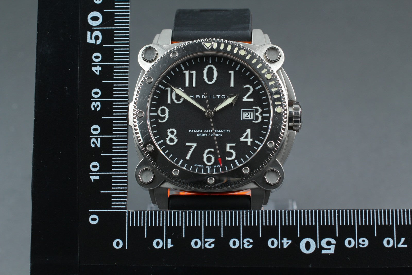 [Exc+5 Box] Hamilton Khaki Below Zero H785550 44mm Black Automatic Men's Watch