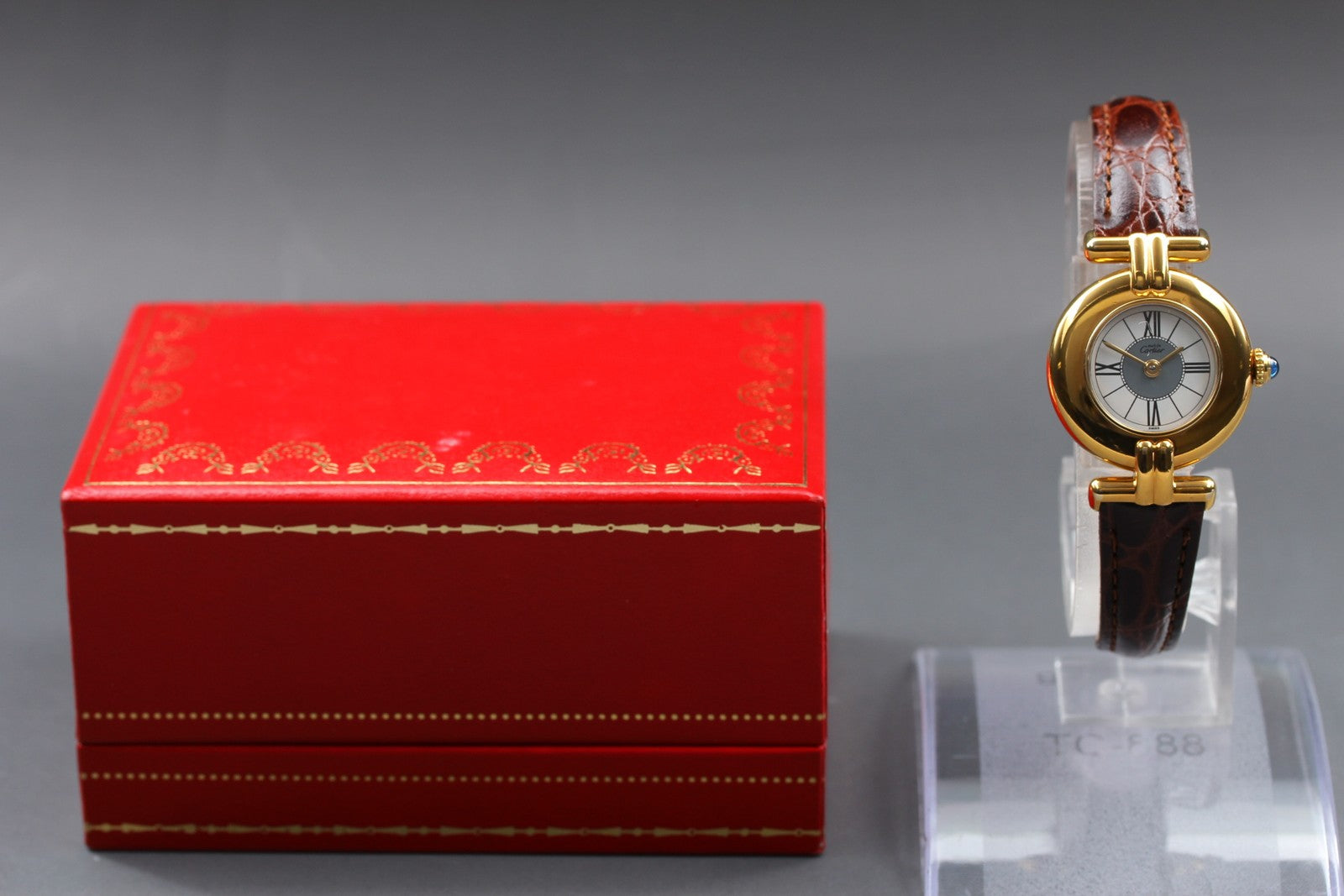 Vintage [Near MINT Box] Cartier Must Colisee Vermeil 590002 Women's Quartz Watch
