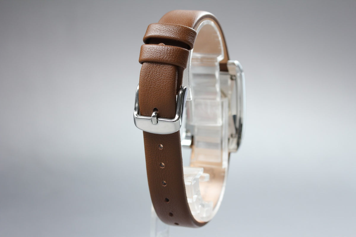 [Exc+4 Box] ORIS Rectangular Date 7526 White Brown 23mm Automatic Men's Watch