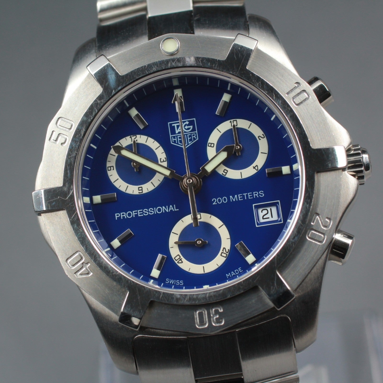 Exc+5*Box TAG HEUER TAG Heuer 2000 Exclusive CN111G Blue Quartz Men's Watch 40mm