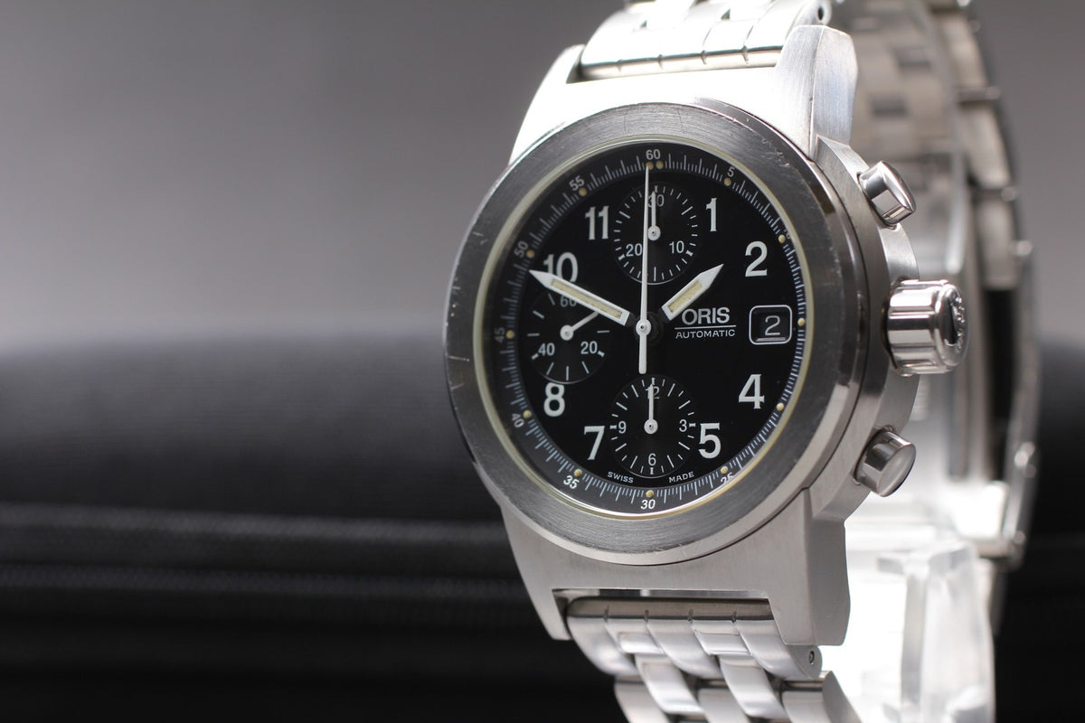 [Exc+5] ORIS Big Crown 7511 Automatic Chronograph Black Dial Silver Men's Watch