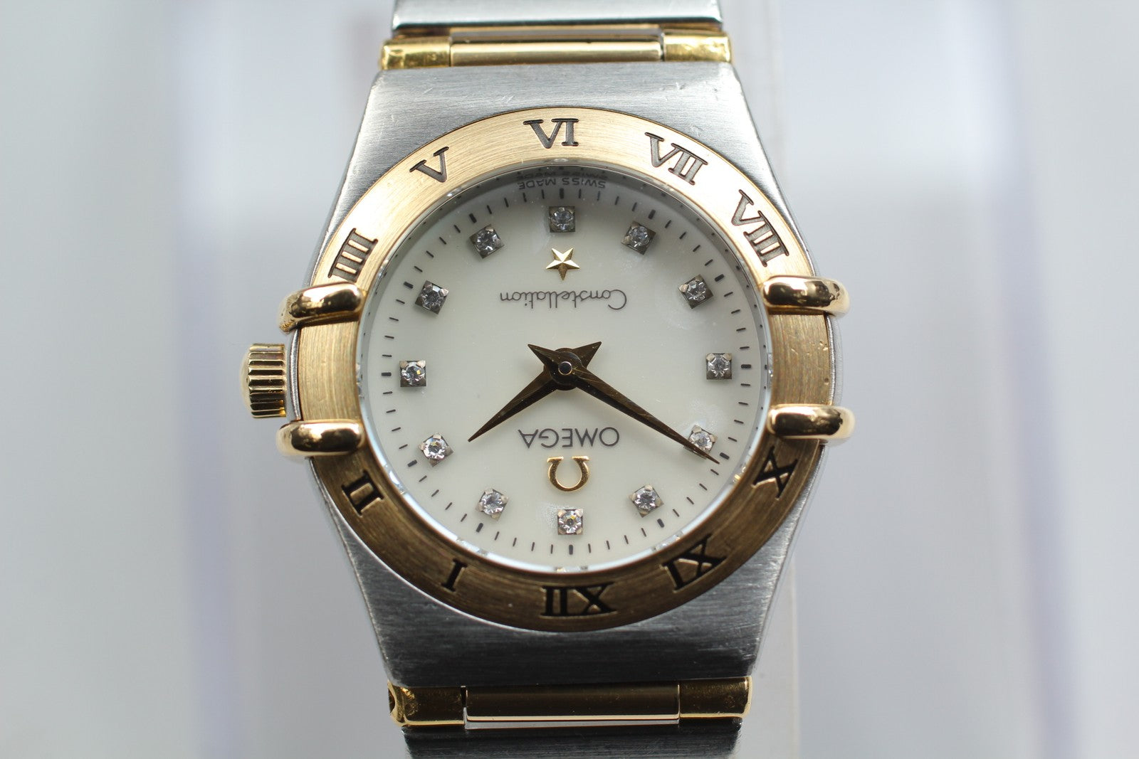 OMEGA Constellation Mini 795.1203 12P Diamond 22mm Gold Quartz Women's Watch