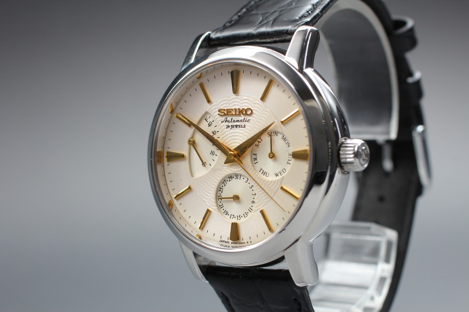 [Exc+5] SEIKO Mechanical 6R20-00B0 SARC005 Ivory Black Automatic Men's Watch JP