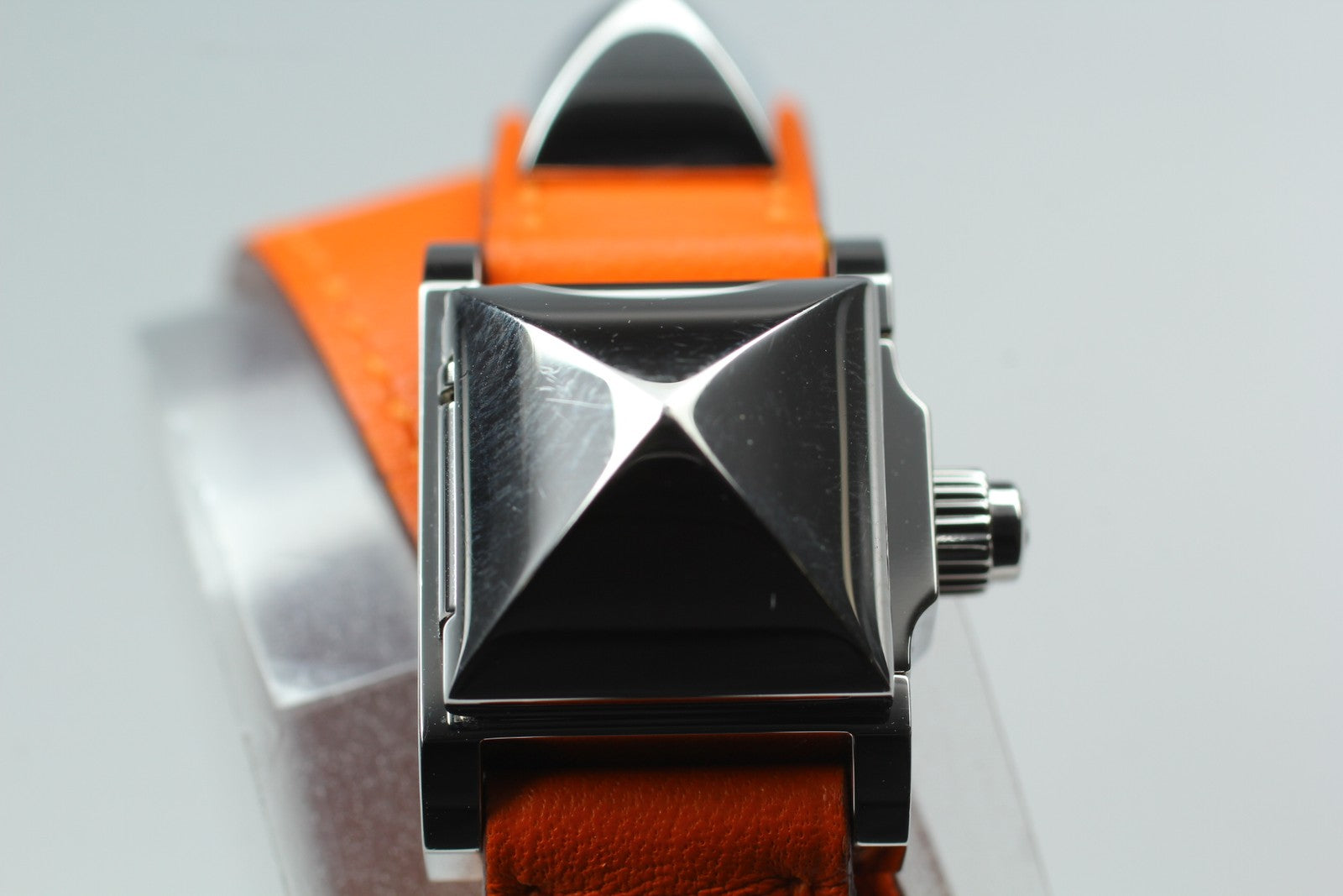 [Exc+5] HERMES Medor ME2.110 Silver Orange 17mm Woman's Watch Quartz From JAPAN