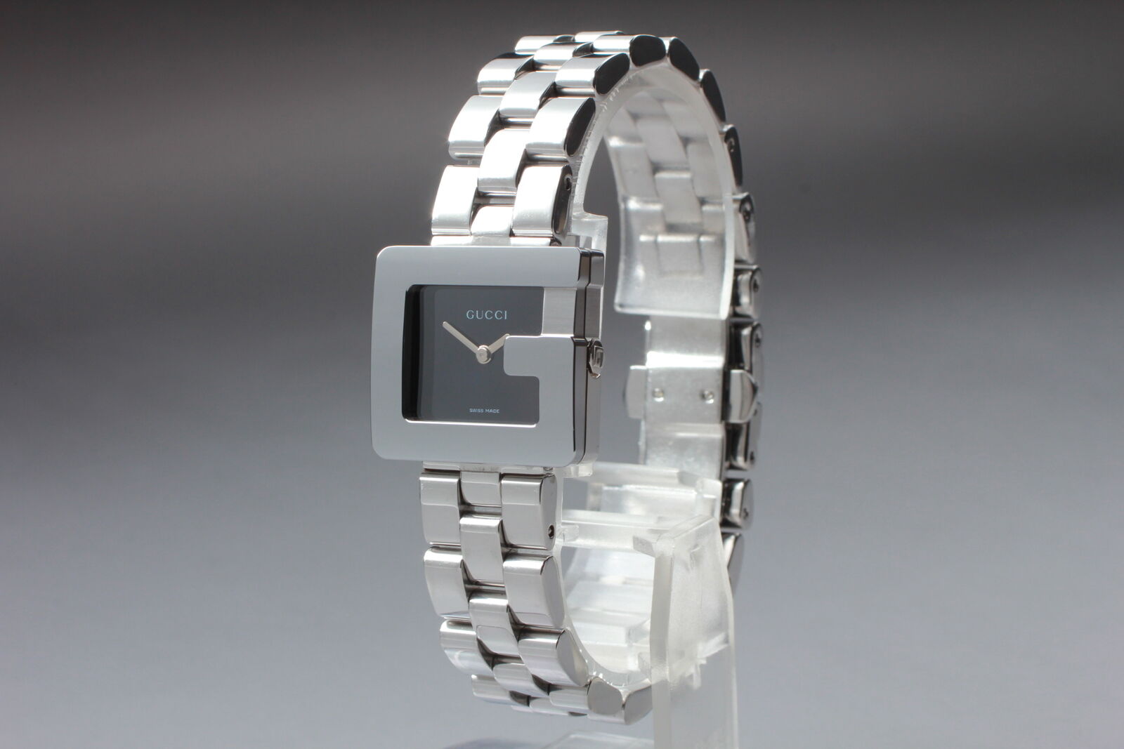 New Battery [Exc+5] Gucci 3600L G Face Black Dial Woman's Quartz Watch JAPAN