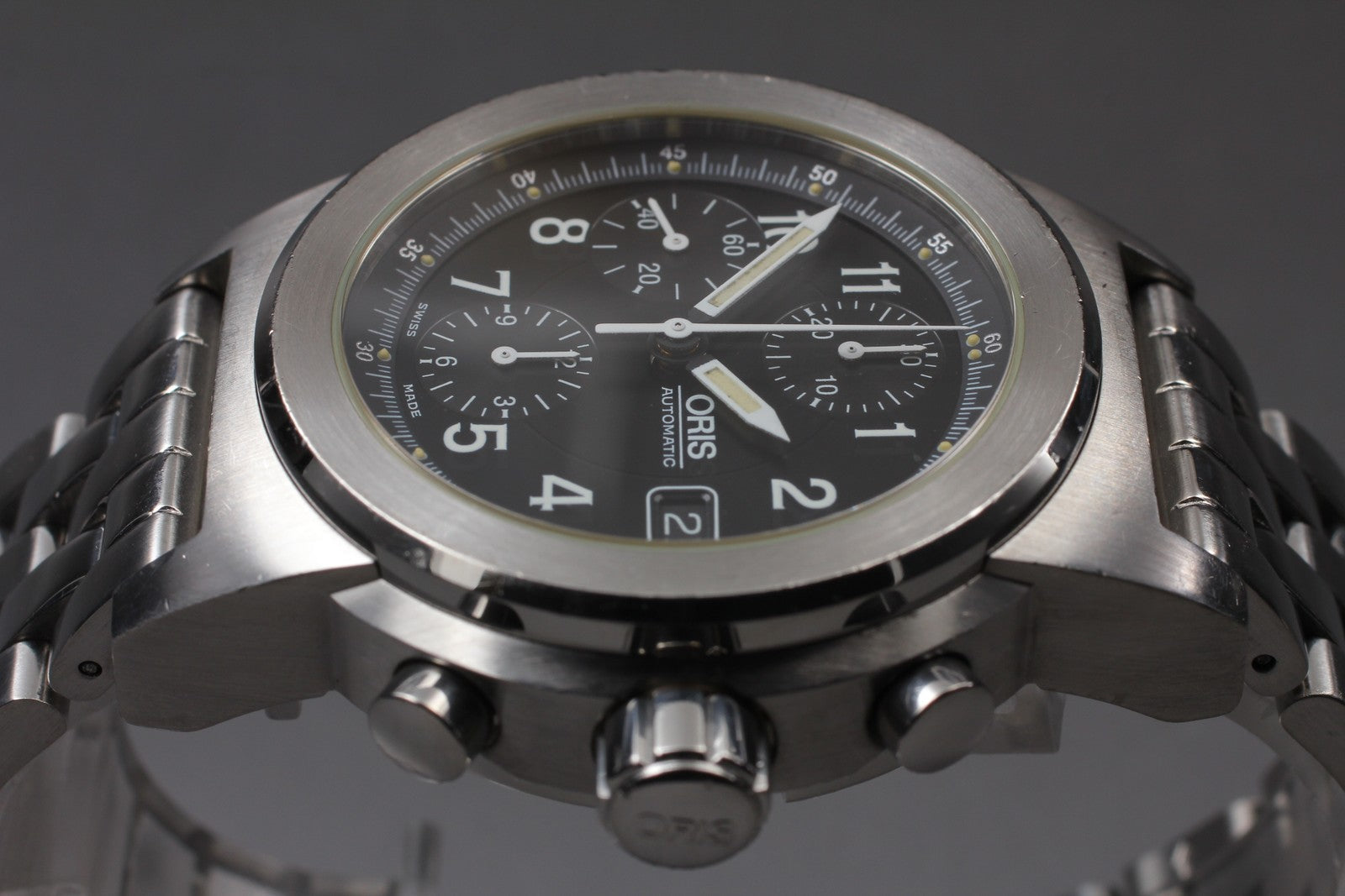 [Exc+5] ORIS Big Crown 7511 Automatic Chronograph Black Dial Silver Men's Watch
