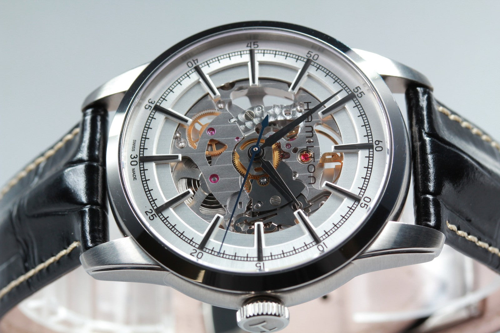 HAMILTON Rail road H406550 H600405101 Automatic Men's Watch 41mm JAPAN Exc+5*Box