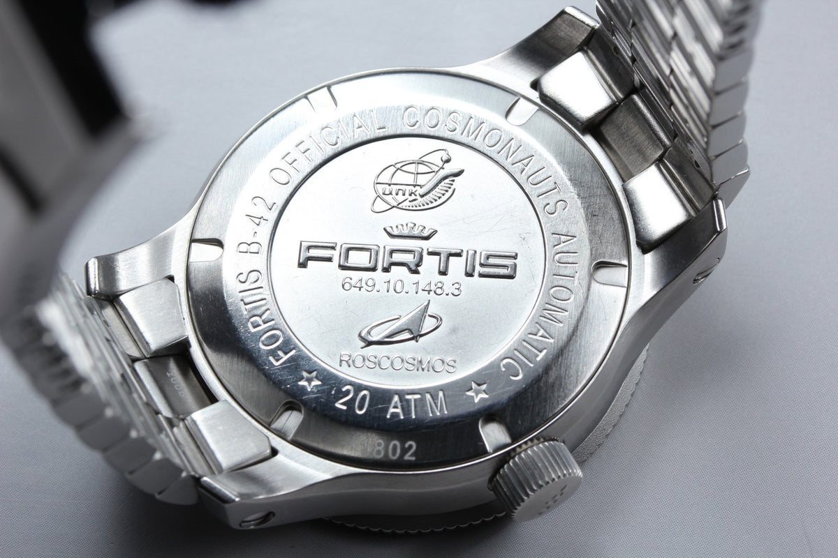 Overhauled FORTIS Cosmo Note 649.10.148.3 Automatic Men's Watch 44mm JAPAN