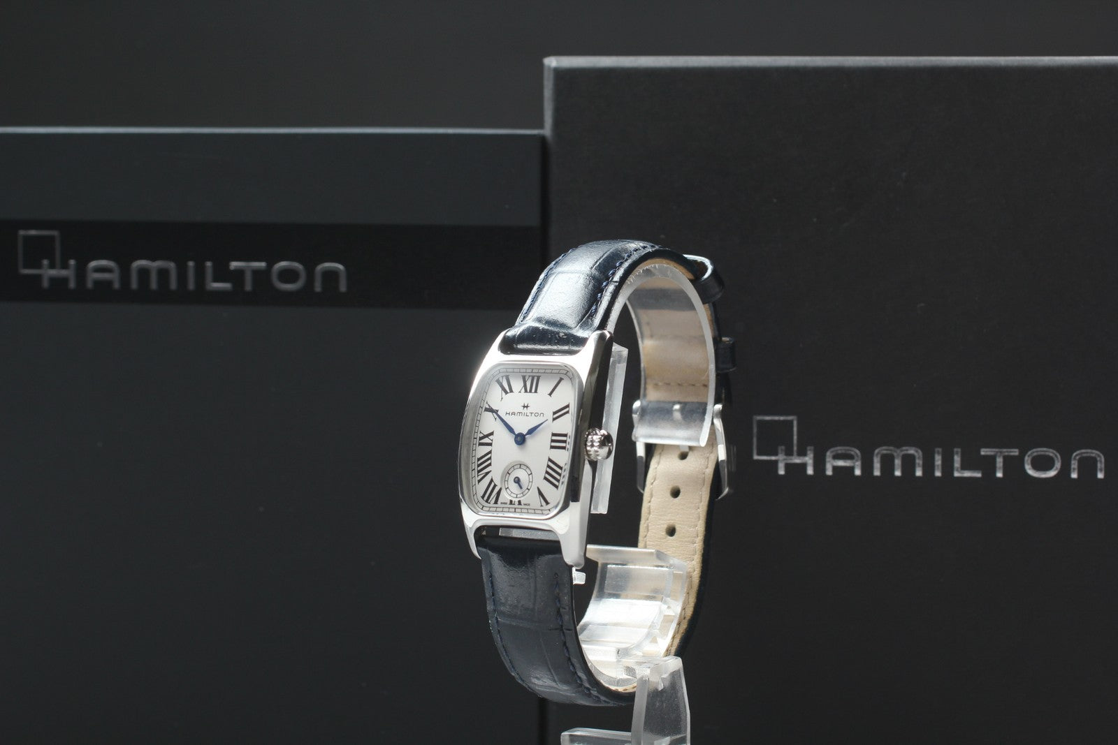 New Batt[Exc+5]Box Hamilton American Classic Bolton H133210 QZ Watch 24mm JAPAN