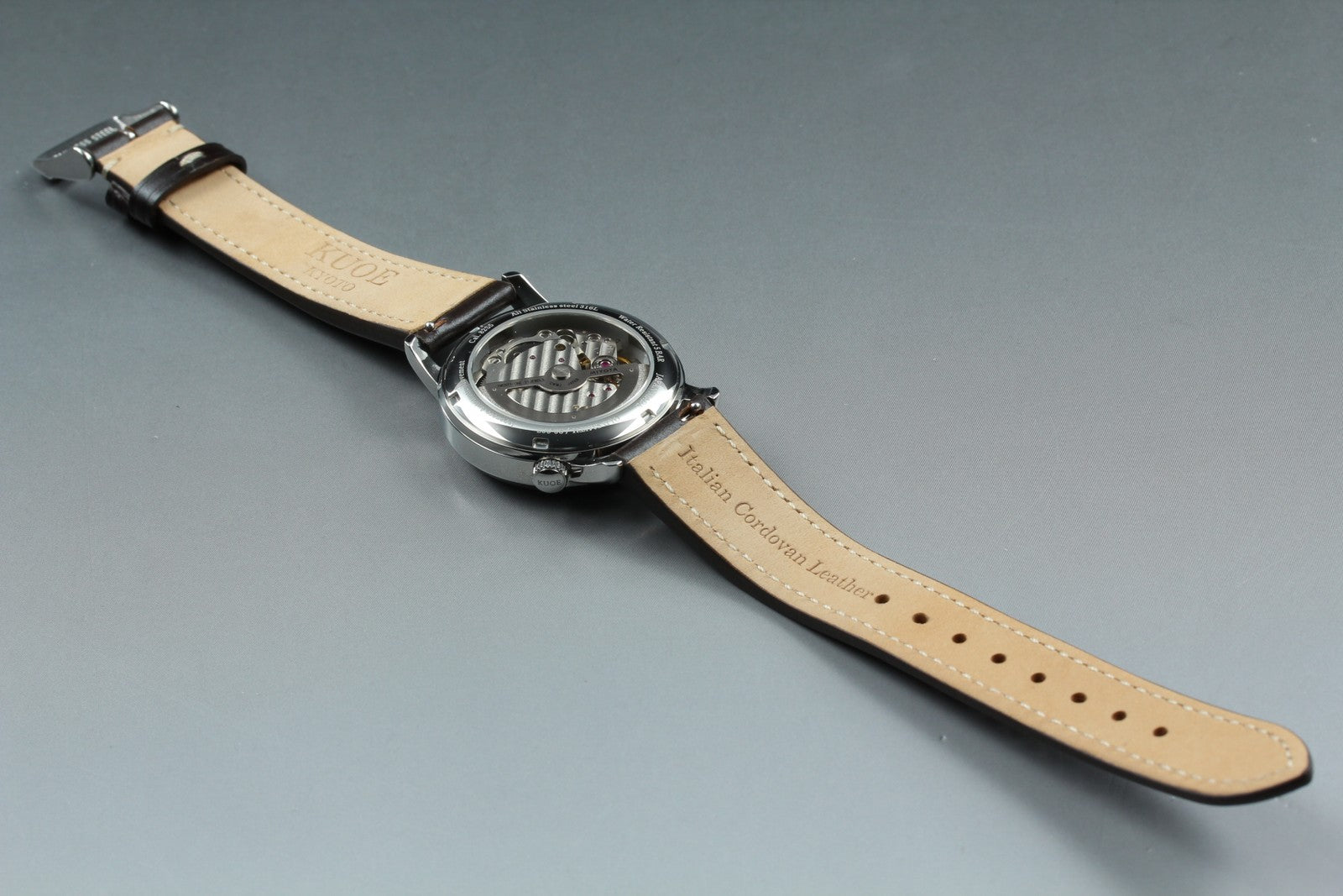 [MINT Box] KUOE KYOTO OLD SMITH 90-007﻿ Silver Brown Automatic Men's Watch JAPAN