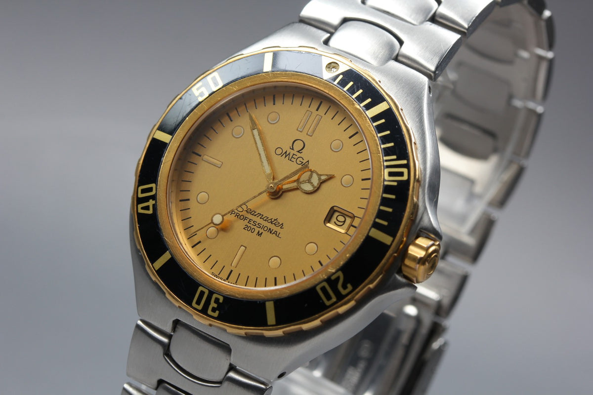 OMEGA Seamaster 200M 396.1042.1 Cal.1441 Gold 36mm Quartz Men's Watch Vintage