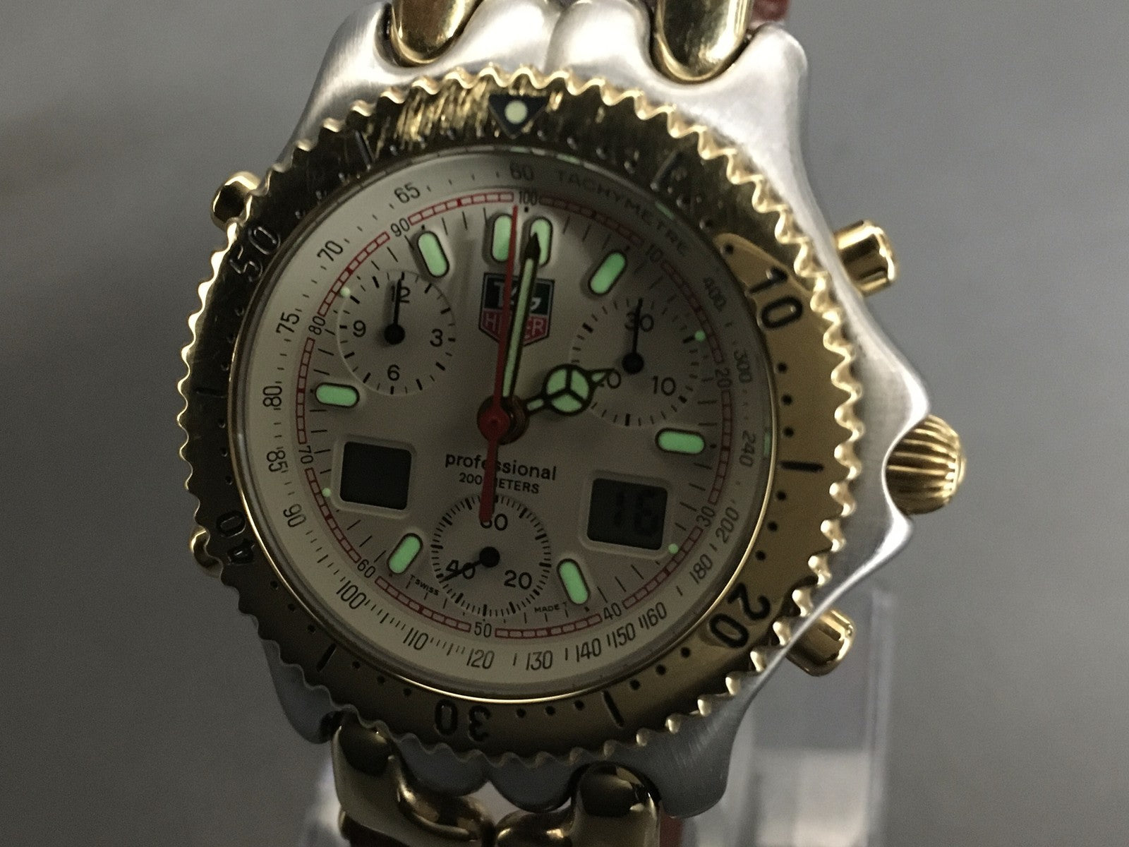 Vintage [Exc+5] TAG Heuer S/el Chronograph CG1123-0 Senna Men's Quartz Watch