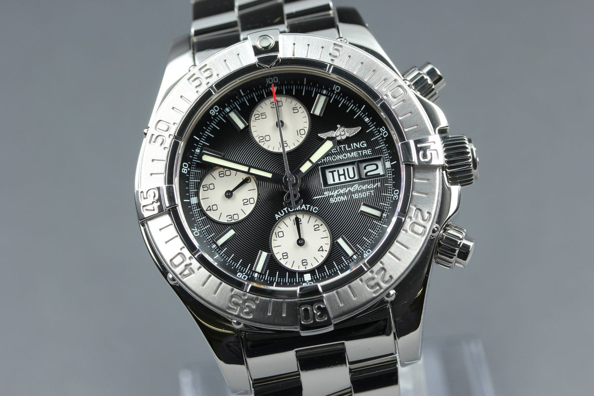 [Polished] BREITLING Superocean Chronograph A13340 Black 41mm AT Men's Watch Box