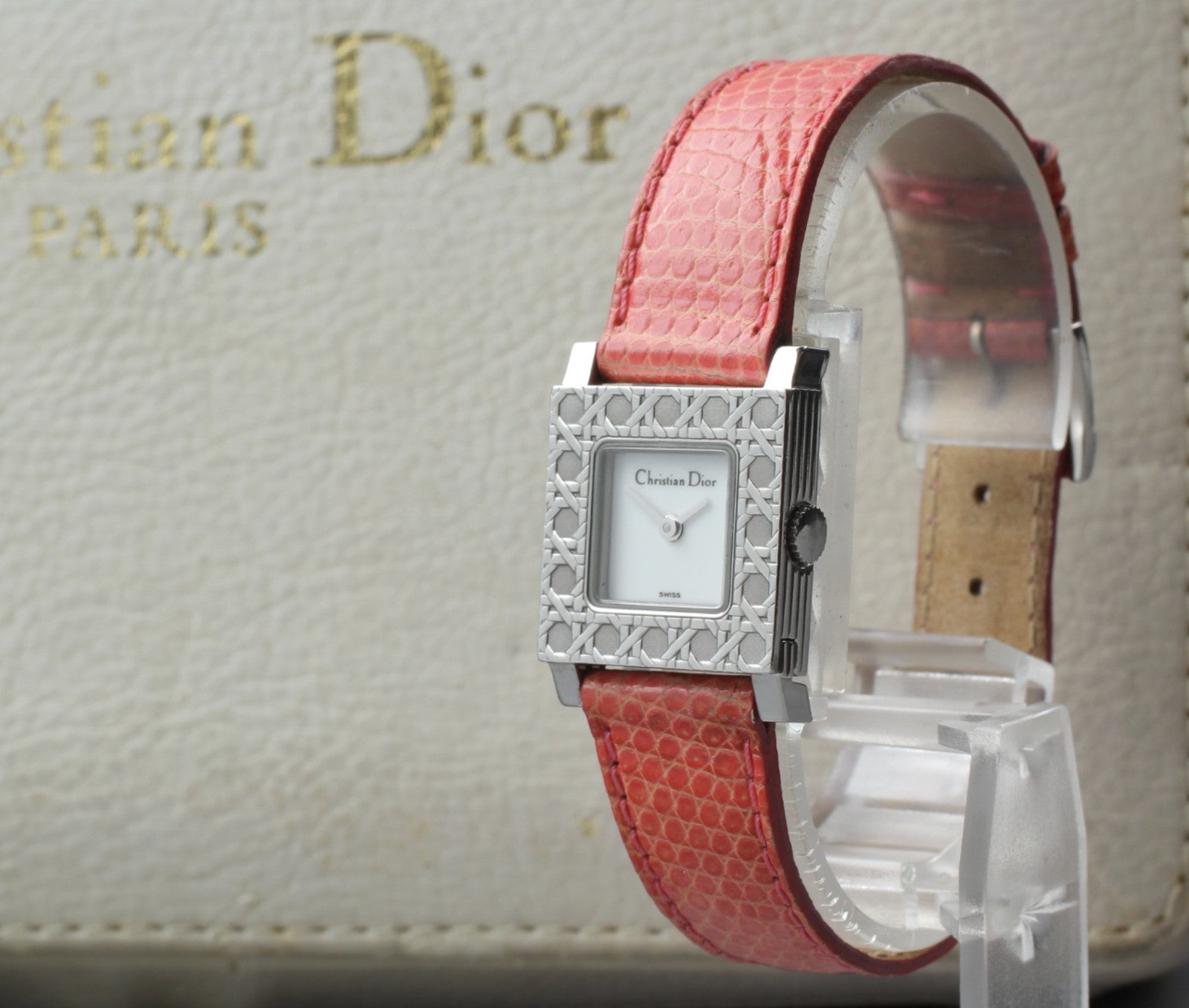[Exc+5 Box] Christian Dior D60-109 La Parisienne Silver 19mm Women's Qz Watch