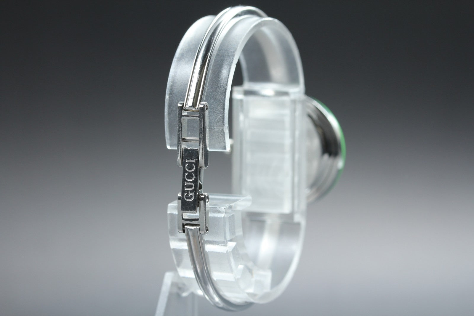 Vintage Gucci Change Bezel 11/12.2L Light Green Bezel Silver Women's Qz Watch