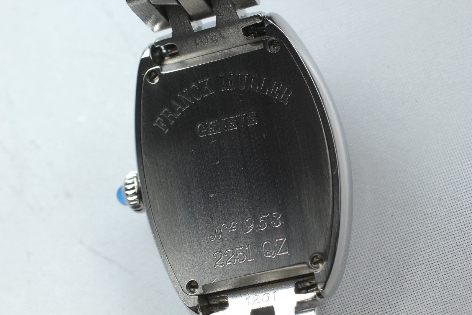[Near Mint Box] Franck Muller Tonneau Curvex 2251QZ Blue Women's Quartz Watch