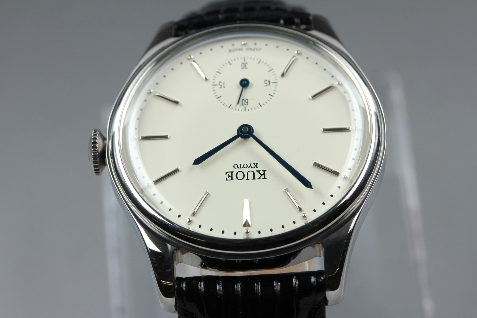 KUOE KYOTO OLD SMITH 90-001 34mm Cream Black Quartz Men's Watch JAPAN [w/Box]