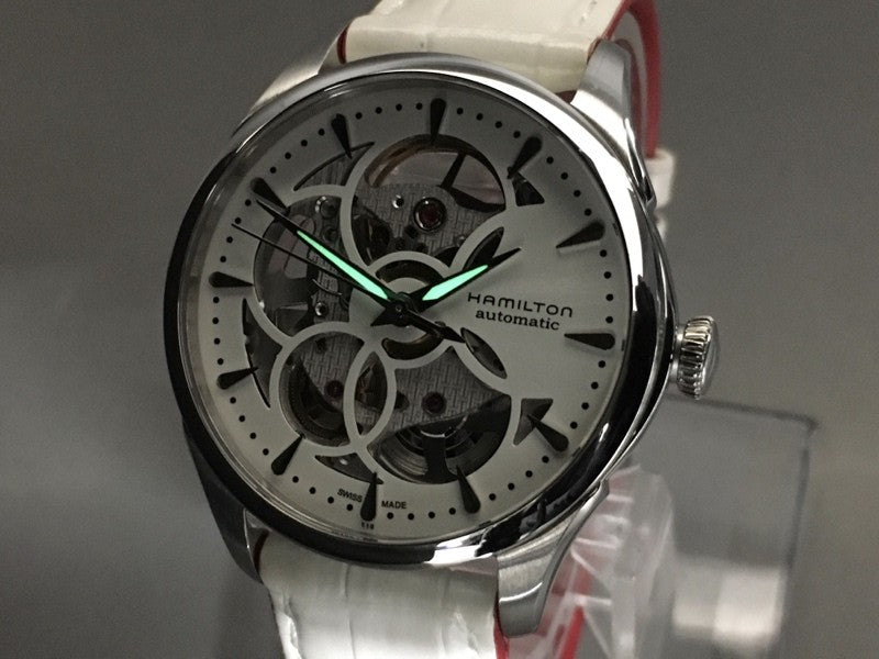 HAMILTON Jazzmaster Viewmatic Skeleton H324050 Automatic Women's Watch [Box]