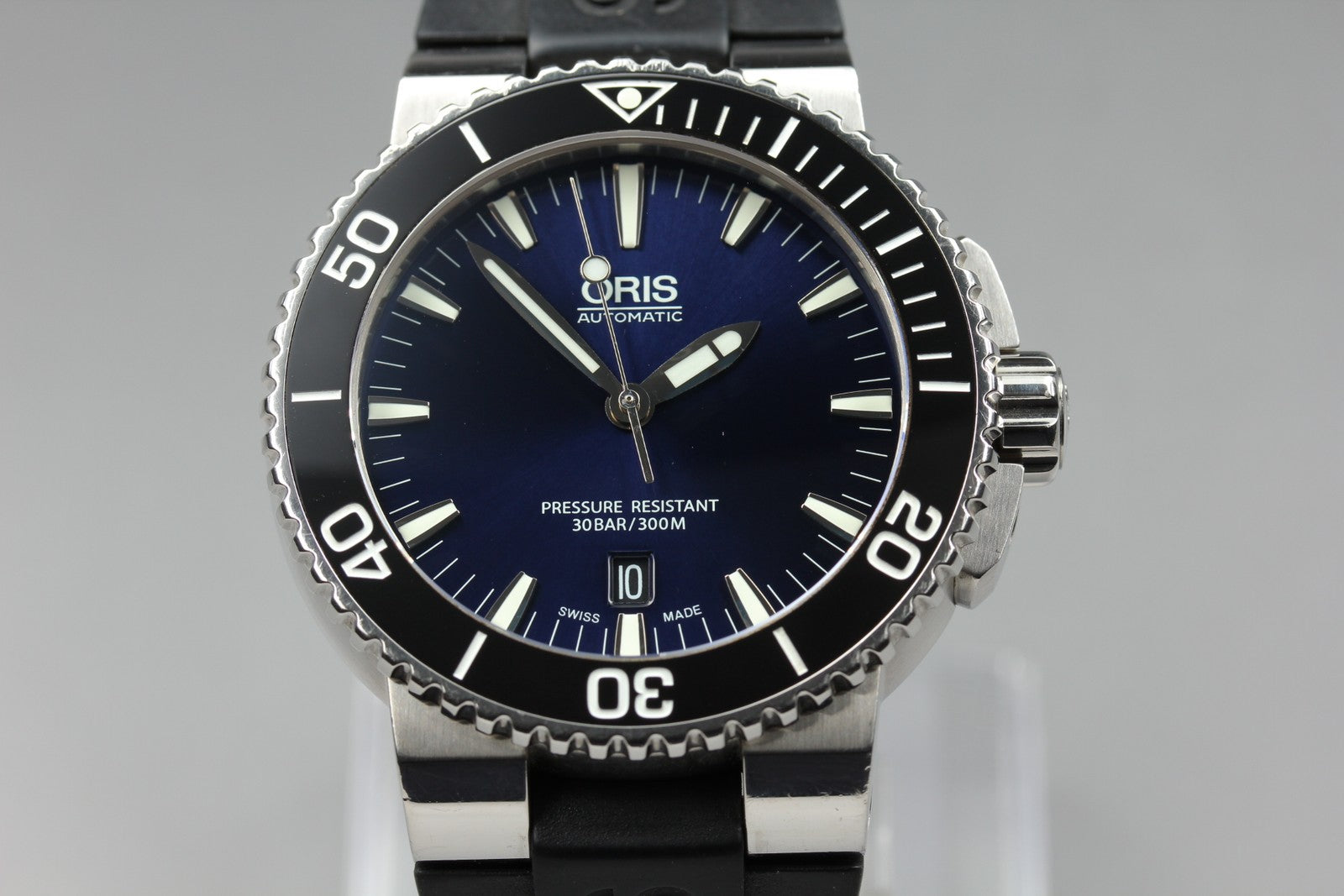 ORIS Aquis 7653 Date Automatic Blue Dial Men's Watch 43mm JAPAN