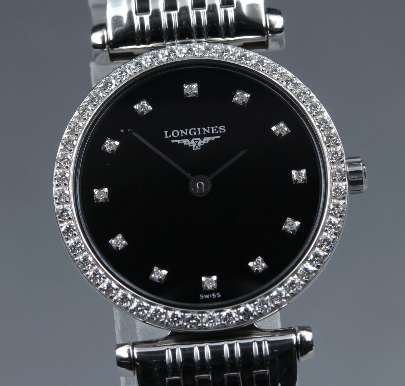 [Exc+5] LONGINES La Grande Classique L4.241.0 Black Diamond Women's Quartz Watch