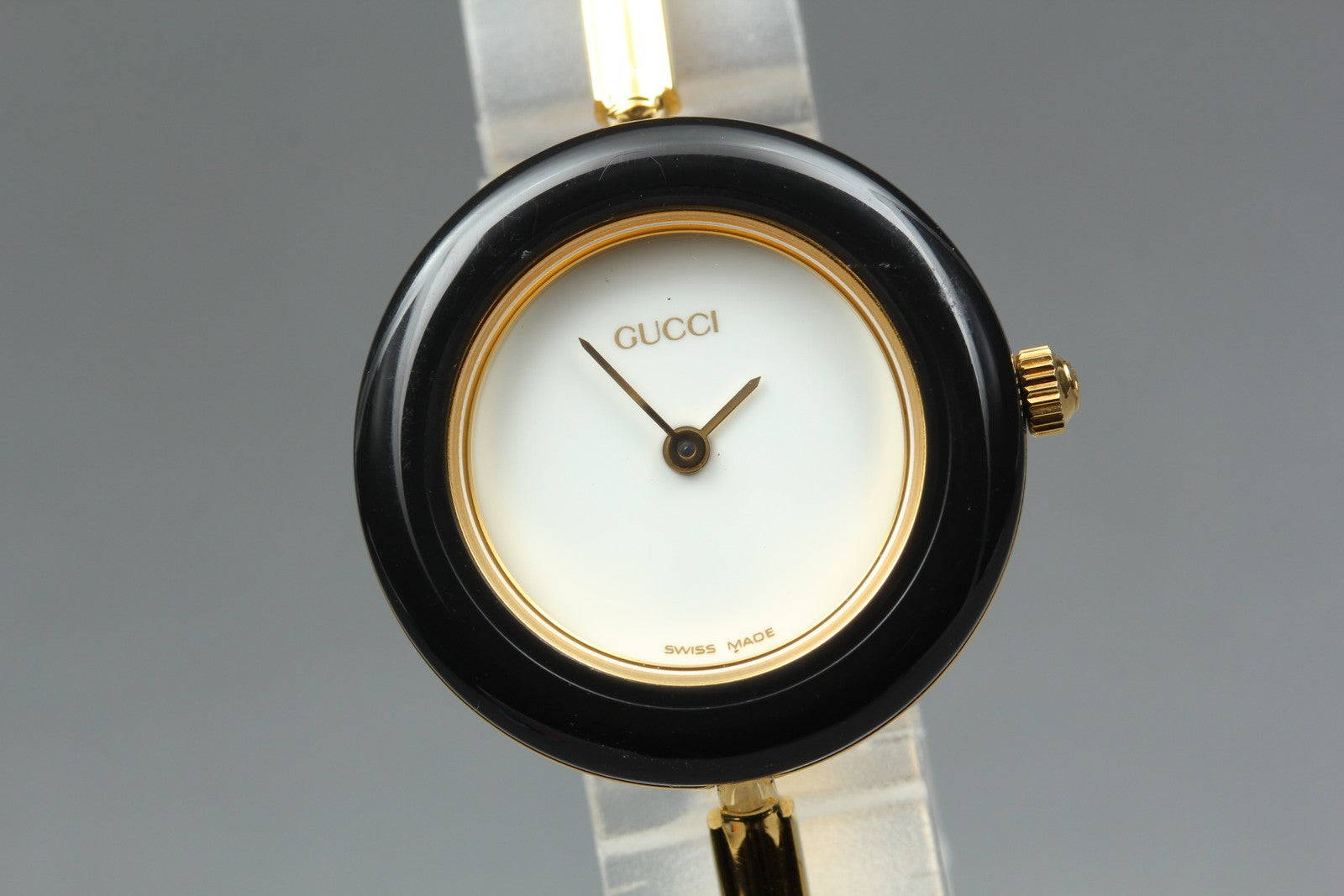 New Batt Gucci Change Bezel 11/12.2 12Color Women's White Quartz Watch JP N MINT
