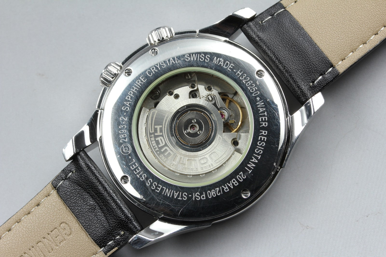 overhauled HAMILTON Jazzmaster Traveler H326250 Silver Men's Date Automatic GMT
