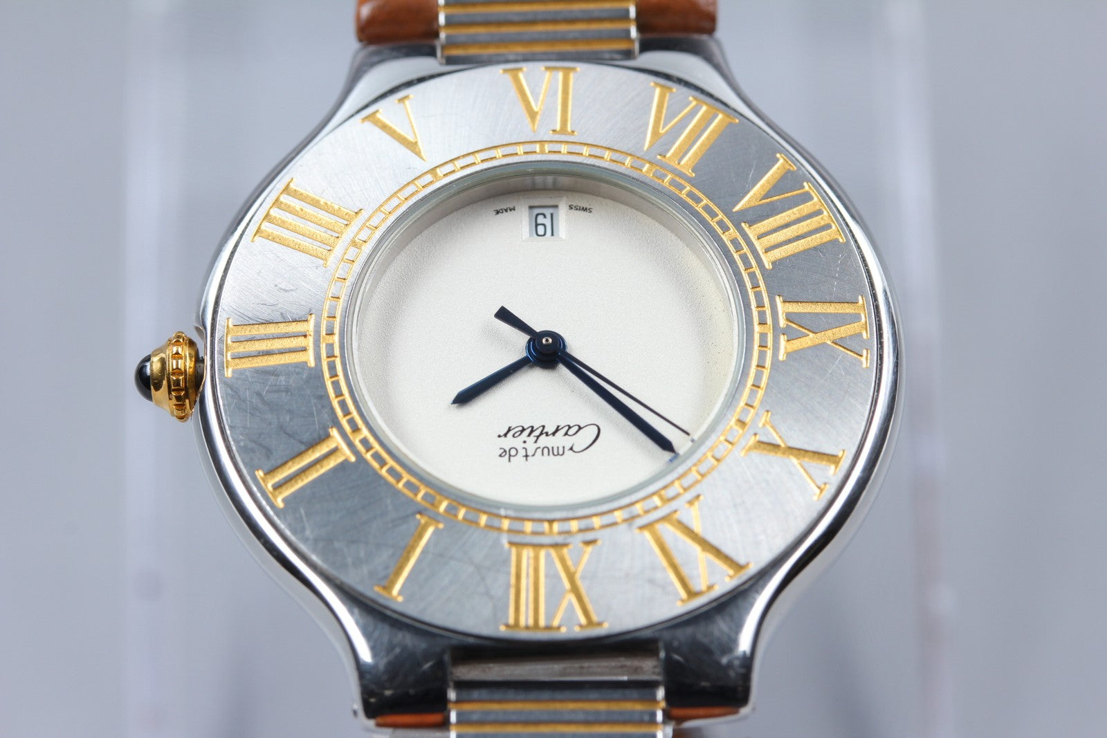 Vintage [Exc+5 Box] Cartier Must de Cartier 21 126000P 34mm Men's Quartz Watch