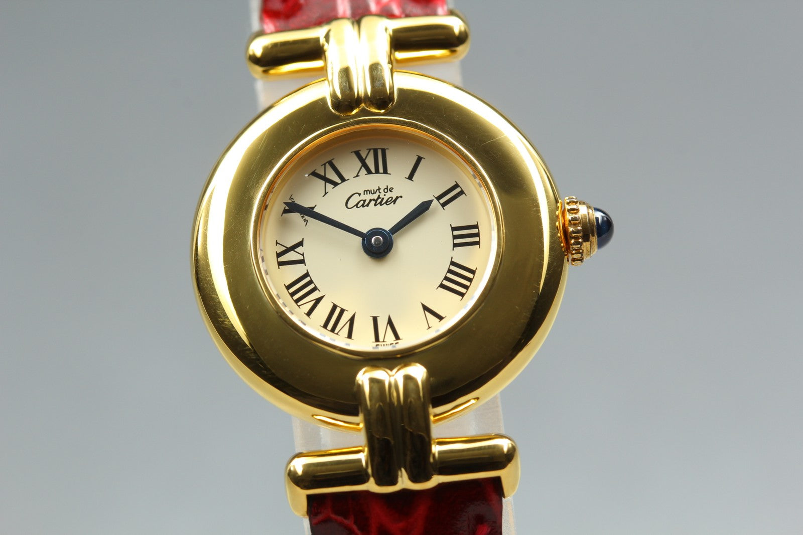Vintage[Near MINT- Box] Cartier Must Colisee Vermeil 590002 Women's Quartz Watch