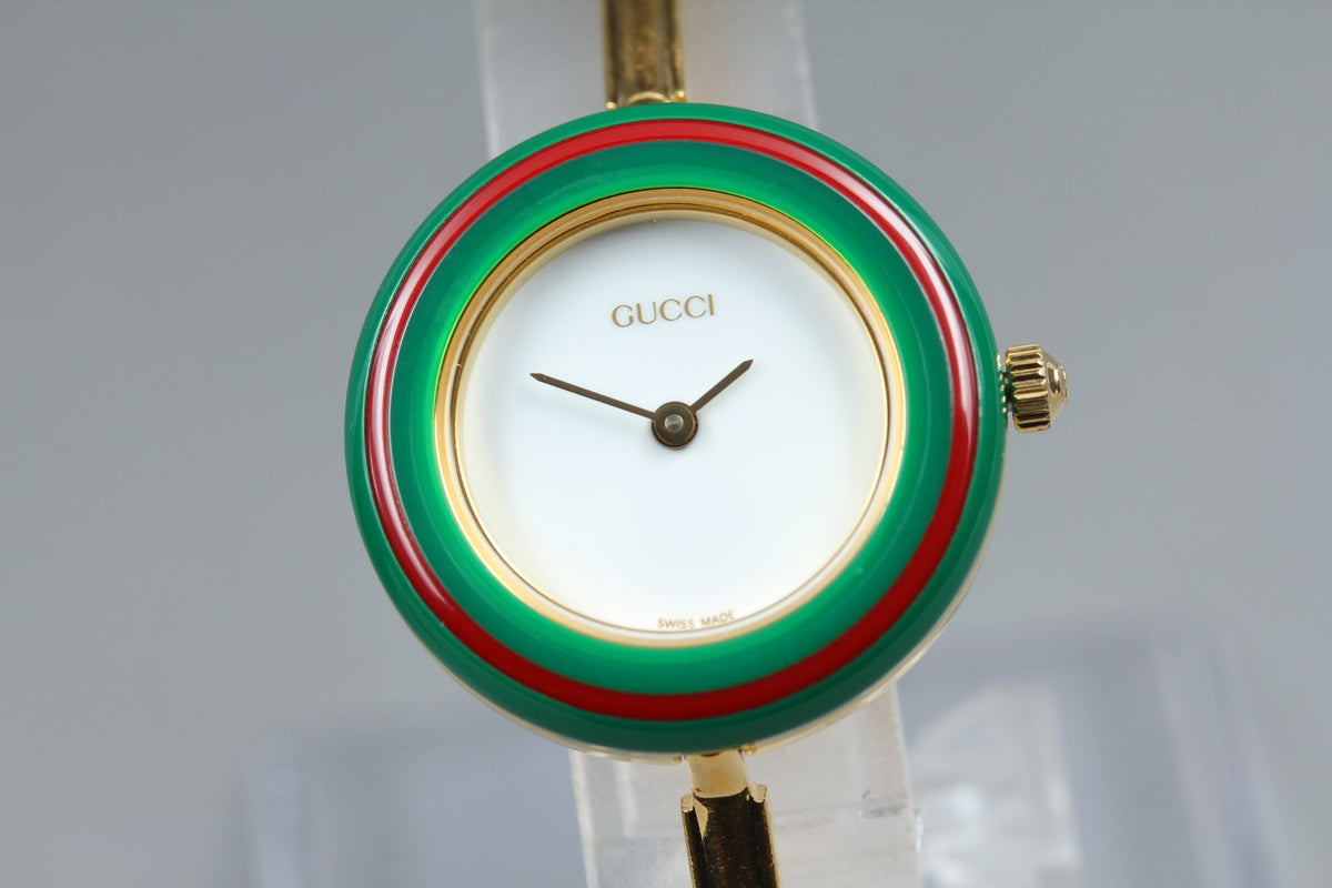 [Overhauled] Gucci Change Bezel 11/12.2 12 Colors Gold Women's Quartz Watch Box