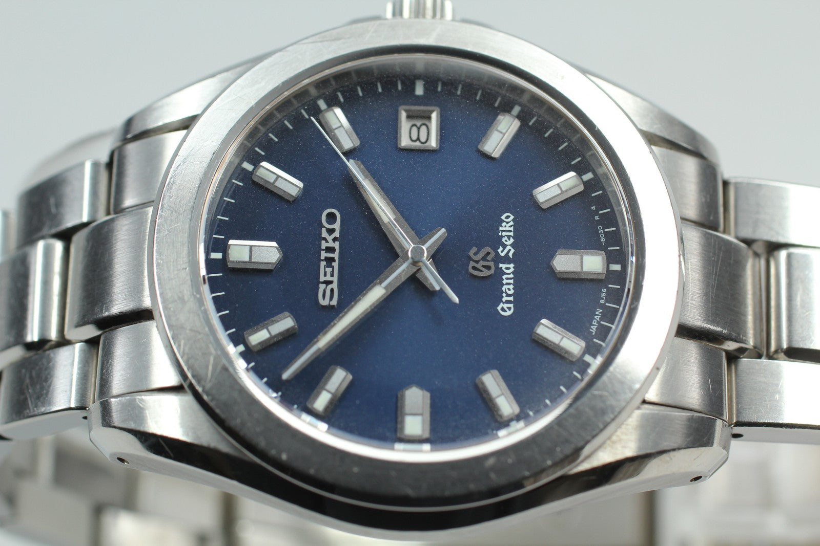 Grand SEIKO GS 8J56-8020 SBGF019 Navy Blue Dial Men's Quartz Watch JAPAN [Box]